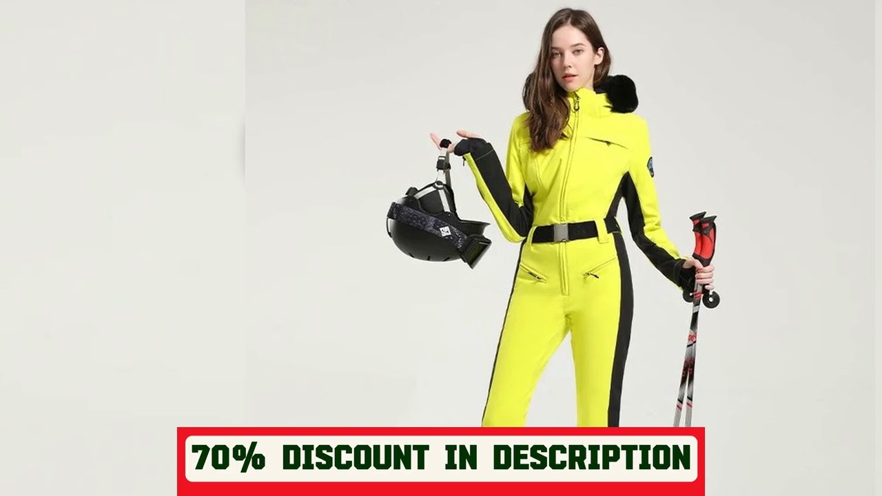 A must-have product! GSOU SNOW One-piece Ski Suit Women Thickening Snowboard Female Overalls Winte