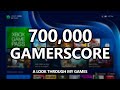 700,000 GAMERSCORE! Looking over my Gamercard & talking about games and achievements at 700k!