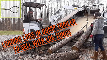 Loading Logs With Bobcat & Log Tongs