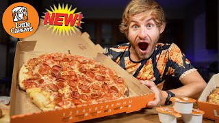 Eating Little Caesar&#39;s NEW 100 Pepperoni Pizza!