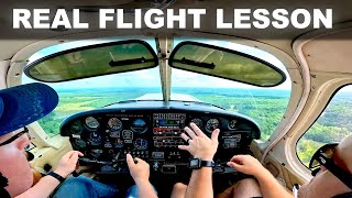 LEARNING TO FLY in a Piper Cherokee (Hagen's 3rd Lesson) by Free Pilot Training 19,034 views 10 months ago 1 hour, 10 minutes