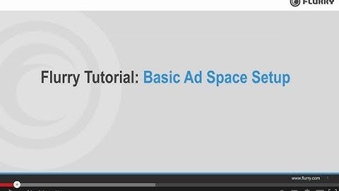 Flurry for Publishers: Basic Ad Space Setup