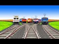 【踏切アニメ】あぶない電車 4 TRAIN THOMAS🚦 Fumikiri 3D Railroad Crossing Animation Kereta Api Kartun #123
