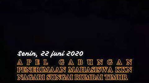 Apel pagi penerimaan mahasiswa kkn di nagari sungai rumbai timur