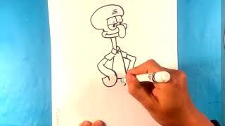 How To Draw Squidward - Spongebob Squarepants - Easy Drawing Lesson