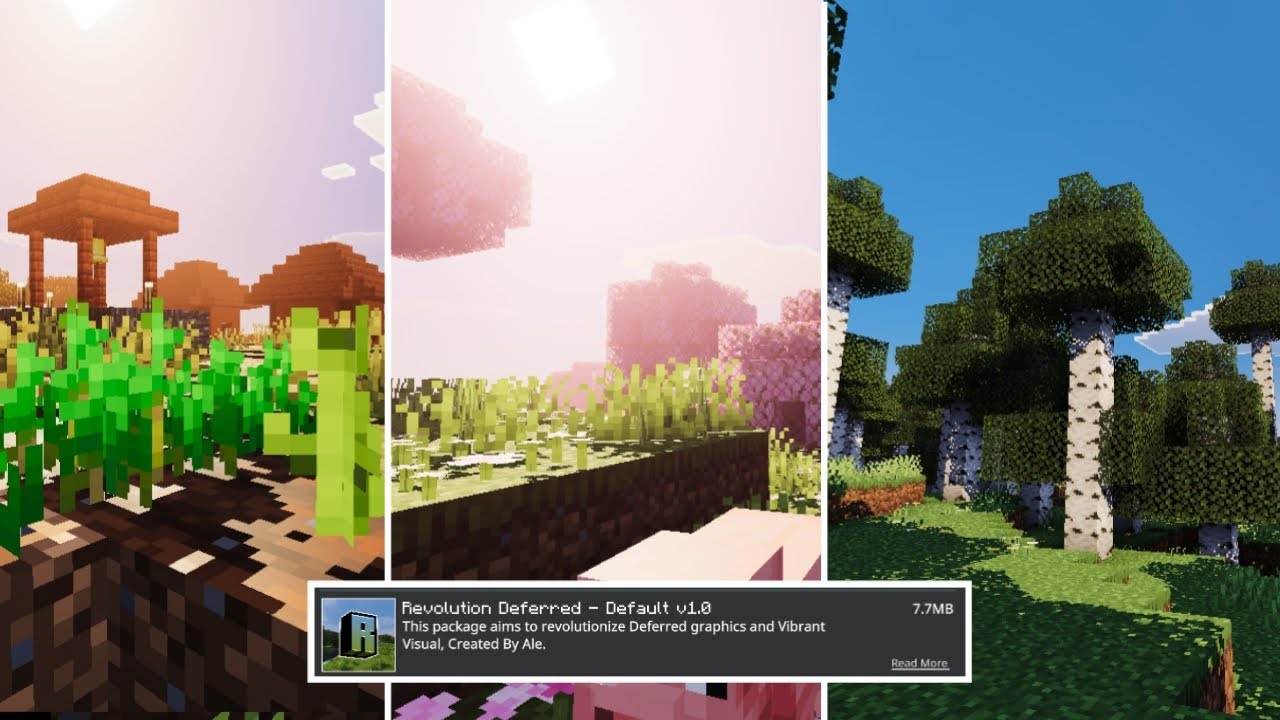 SHADERS MCPE REALISTIC VIBRANT VISUAL || REVOLUTION DEFERRED - DEFAULT V 1.0 || SHADERS MCPE 1.21