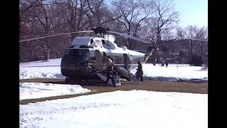 President Reagan's Departure via Marine One Helicopter on January 22-23, 1987