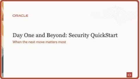 Day One and Beyond - Season 4 - Security Quickstart