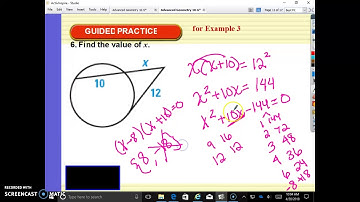 10.6 Find Segment Lengths in Circles Part 2