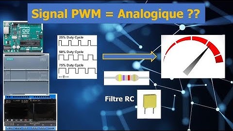 Comment utiliser un PWM en analogique. Conversion avec filtre RC (pour Arduino, Siemens...),