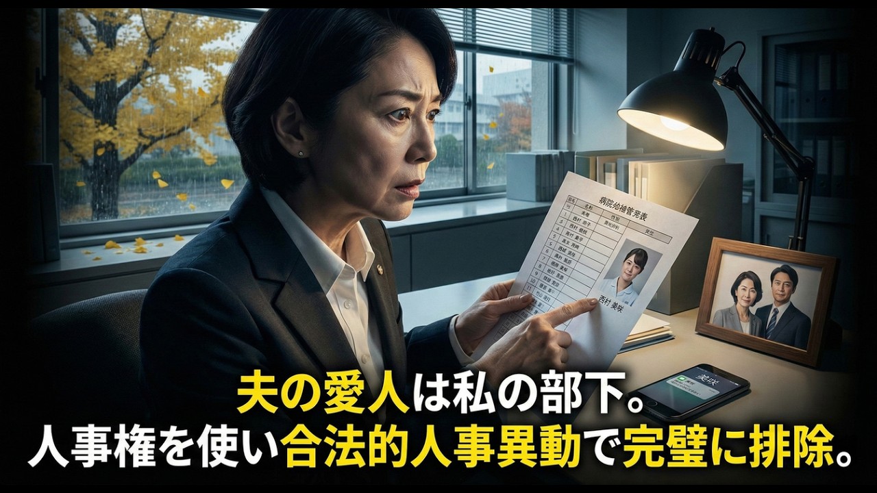 夫の愛人は「安全」だと思っていたが、私は彼女の人事権を握る病院の事務長だった。