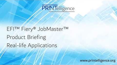 EFI Fiery JobMaster Applications