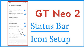 Realme GT Neo 2 Status Bar Icons Sim Icon Internet Speed Meter Battery icon