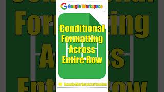 Conditional Formatting Across Entire Row  | Short