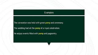 pomp # Expand Your English Vocabulary