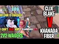 Clix Duo Khanada Challenged him To a 2v2 Boxfight Wager & This Happened... Most INSANE 2V2 - 2POV