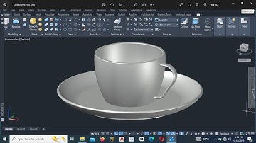 3D Tea Cup and Saucer Modeling Tutorial in AutoCAD: #hycadtutorials