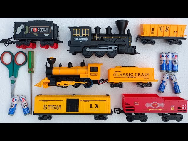 Merakit dan unboxing mainan kereta api engineering,kereta api uap besar,lokomotif uap kuno class=