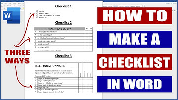 How to Make a Checklist in Word | Microsoft Word Tutorials