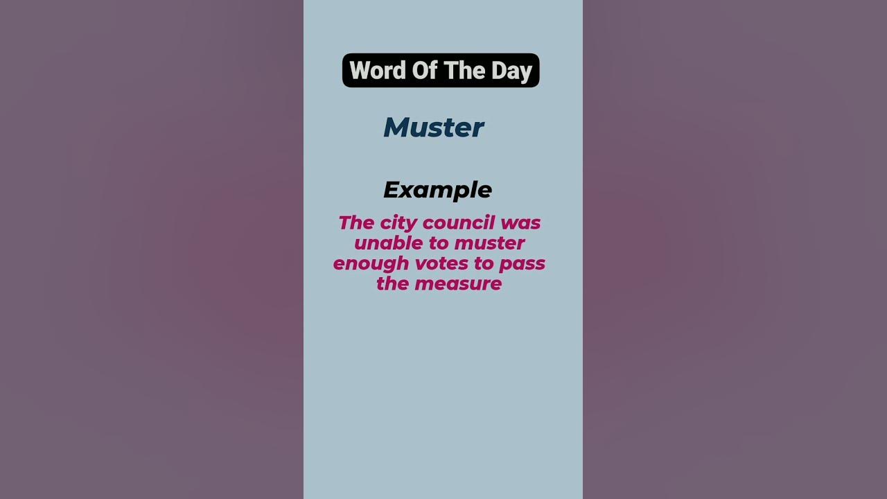 muster-meaning-synonyms-antonyms-wordoftheday-youtube