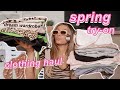 huge *aesthetic* spring clothing haul try-on | pinterest inspired