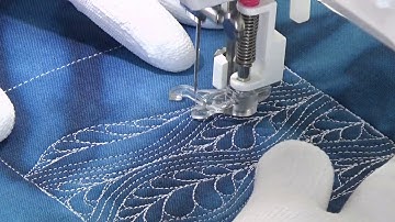 How to Free Motion Quilt Windy Feathers with Leah Day