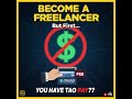 Become a freelance, we have to purchase first....🥹