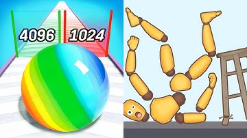 Ball Number Merge Games 3D vs Kick & Break The Ragdoll Games All Levels Gameplay Android, iOS