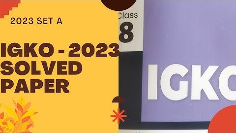 class 8 igko 2023 previous year paper /igko class 8 2023 paper /class 8 gk Olympiad 2023/ class 8