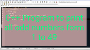 C++ Program to print all odd numbers form 1 to 49 || TPS LearningHUB