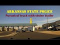 Pursuit of Truck with STOLEN TRAILER - Can Arkansas State Police catch and PIT this trailer?