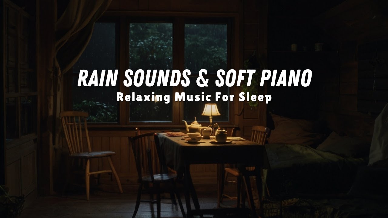 Rain Sounds & Soft Piano Music-Relaxing Sleep Music For Deep Sleep ...
