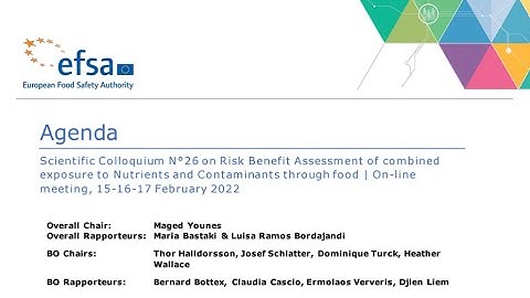 Scientific Colloquium N°26: Risk Benefit Assessment of combined exposure to Nutrients & Contaminants