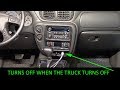 Rewiring the Trailblazer cigarette lighter outlet(s) to turn off with the key