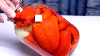 Болгарский перец на зиму  за 5  минут - ПЕРЕЦ зимой больше НЕ ПОКУПАЮ!