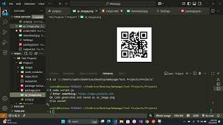 QR code project using NodeJs and NPM