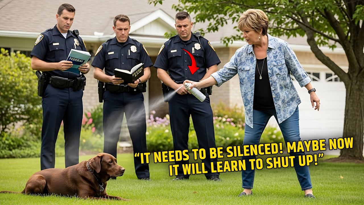 HOA karen Sprayed My Service Dog for “Barking Too Loud” — Now She’s in Handcuffs!