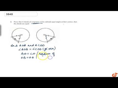 Prove that if chords of congruent circles subtend equal angles at their centres, then the chords...