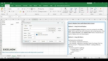 How to Replace Zeros with Blank Cells in Excel