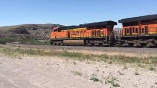 BNSF ES44DC #7360 & 7347 Eastbound in Kingman Canyon 5/26/16