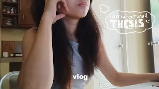 vlog | how i started my architectural thesis over the summer break 🖥️