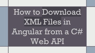 How to Download XML Files in Angular from a C#  Web API