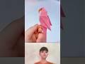 রঙিন কাগজ দিয়ে বানান জীবন্ত টিয়া পাখি! 🦜✨ | Easy Origami Parrot Craft #DIYCraft#CreativeBangla