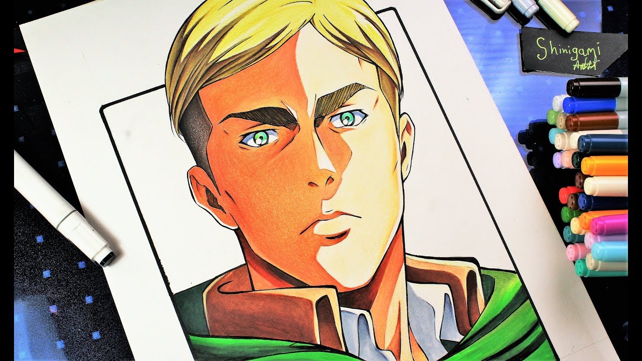 Drawing ERWIN Smith - Step By Step (進撃の巨人)Attack on Titan - YouTube