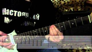 AC/DC Back in Black cover how to play tabs guitar lesson