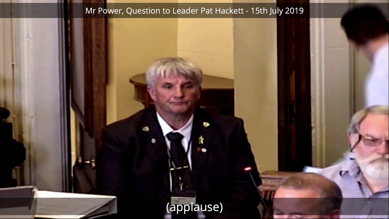 Chris Power, victim of New Ferry explosion , Q and A with Council leader Pat Hackett