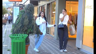 BUSHMAN PRANK IN ANNEMASSE FRANCE. (BEST REACTIONS)