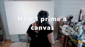 How I prime a Canvas with Gesso - with Abstract Artist - Lori Mirabelli
