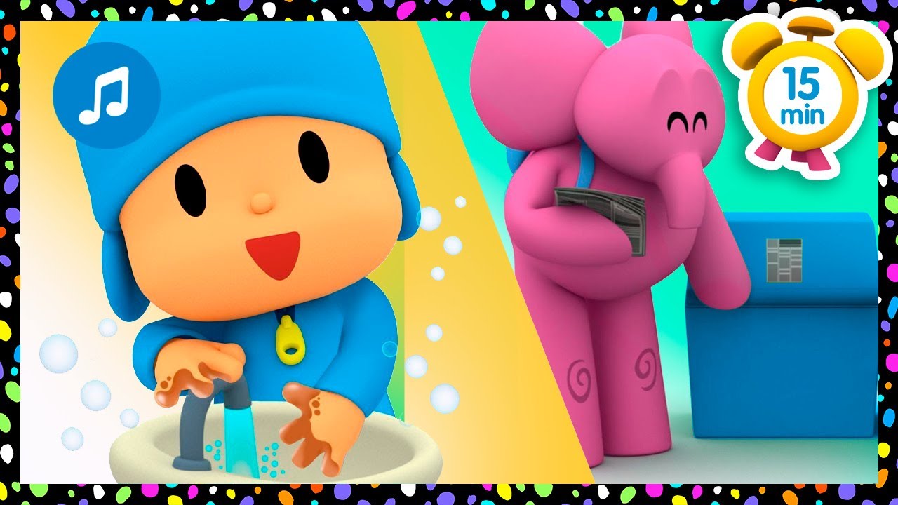 🤗 Boas maneiras [ 15 minutos ] + MÚSICA INFANTIL | Desenhos animados para Crianças - POCOYO