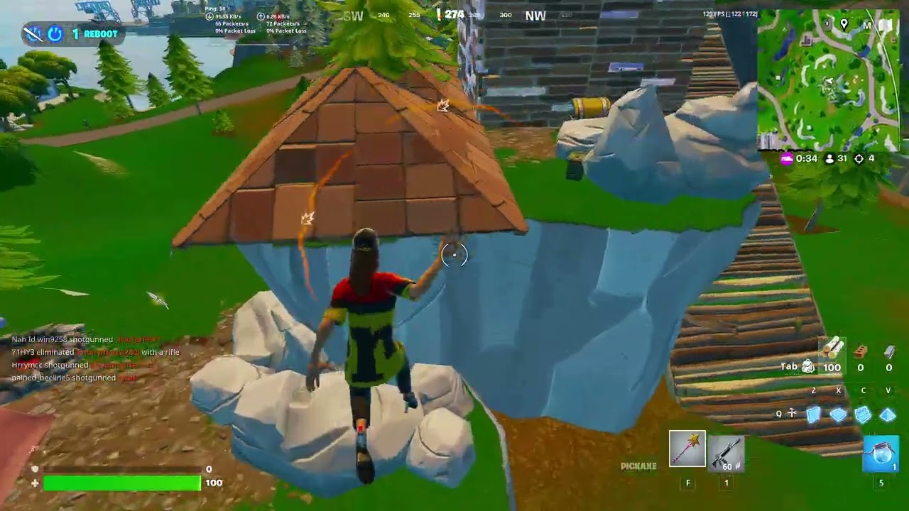 Fortnite game play #1 VICTORY ROYALE!!!!!!!!